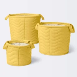 Quilted Fabric Large Round Storage Basket - Yellow - Cloud Island™ -Cloud Island GUEST 0b733d0a 2113 4887 b178 9085c321a75c 1