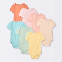 Baby 7pk Short Sleeve Bodysuit - Cloud Island™ Turquoise Blue 9 Baby 7pk Short Sleeve Bodysuit - Cloud Island™ Turquoise Blue -Cloud Island GUEST 153ba0b3 3311 468e a375 d8b5cc67691c