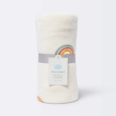 Plush Ribbed Blanket - Cloud Island™ Rainbows 5 Plush Ribbed Blanket - Cloud Island™ Rainbows - Image 3