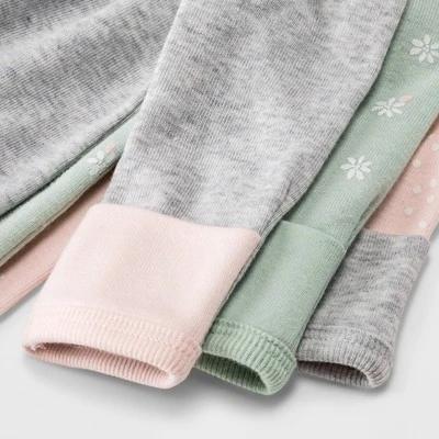 Baby Girls' 3pk Basic Romper - Cloud Island™ Green Preemie 5 Baby Girls' 3pk Basic Romper - Cloud Island™ Green Preemie - Image 3