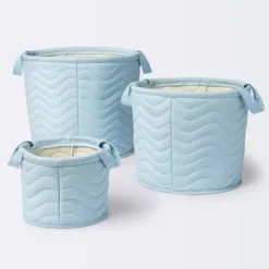Quilted Fabric Small Round Storage Basket - Blue - Cloud Island™ 7 Quilted Fabric Small Round Storage Basket - Blue - Cloud Island™ -Cloud Island GUEST b5ea39f4 c0fb 41bd b243 b44948b1ddaf 1