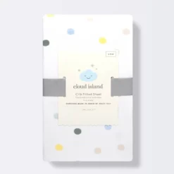 Polyester Rayon Jersey Fitted Crib Sheet - Cloud Island™ Multi Dot -Cloud Island GUEST e25f8096 1d59 4b5a a111 0201bce214a5