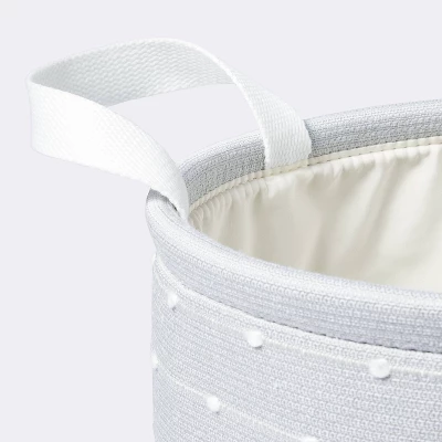 Medium Round Bin With Slub Stitching - Gray - Cloud Island™ 4 Medium Round Bin With Slub Stitching - Gray - Cloud Island™ - Image 2